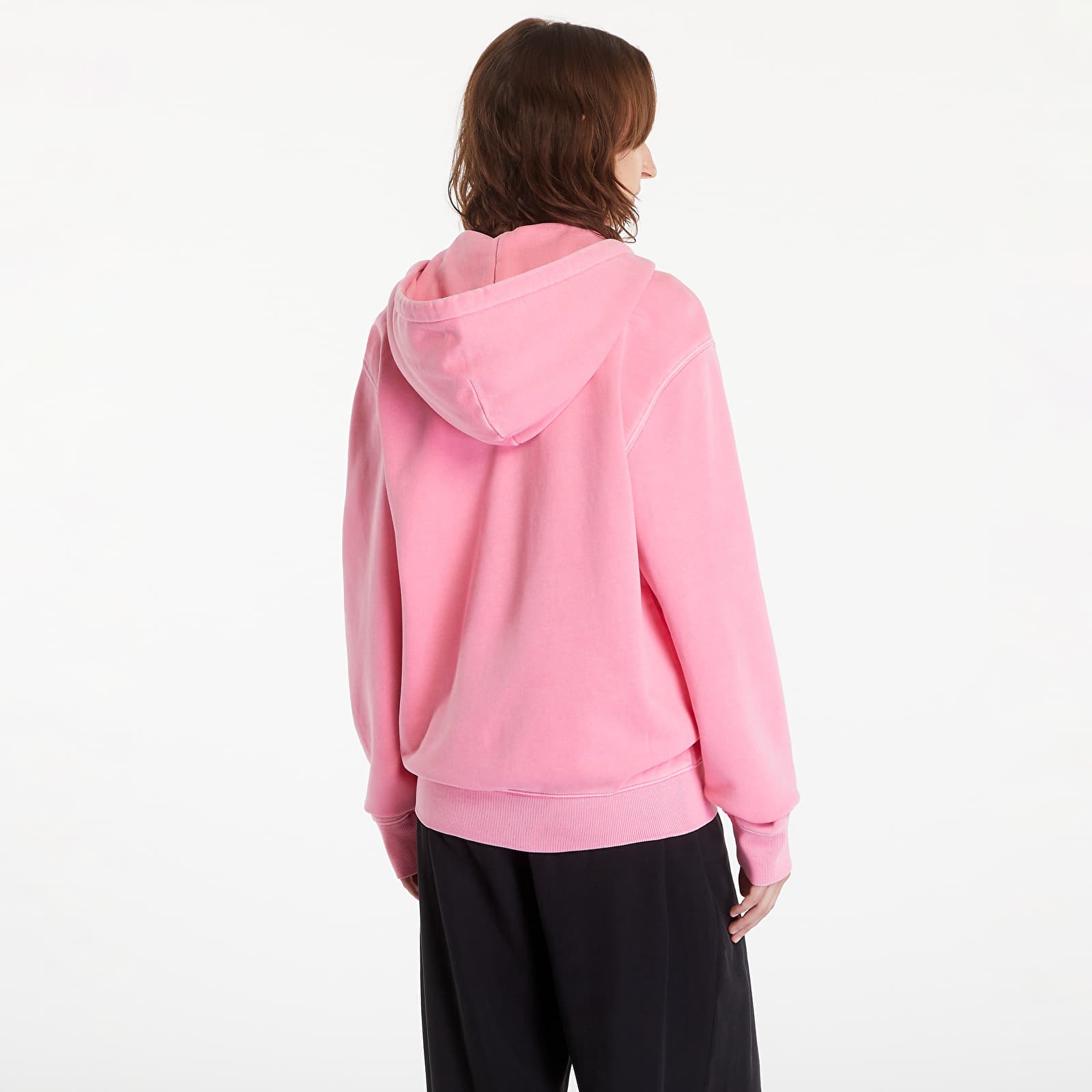 Kapucnis pulóverek és pulcsik Carhartt WIP Hooded Duster Script Jacket UNISEX Charm Pink Garment Dyed