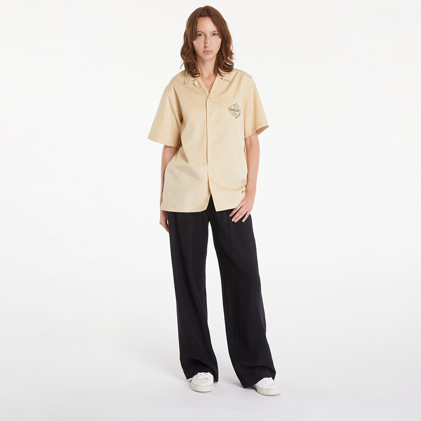 Krekli Carhartt WIP Short Sleeve Ablaze Shirt UNISEX Cornsilk/ Black