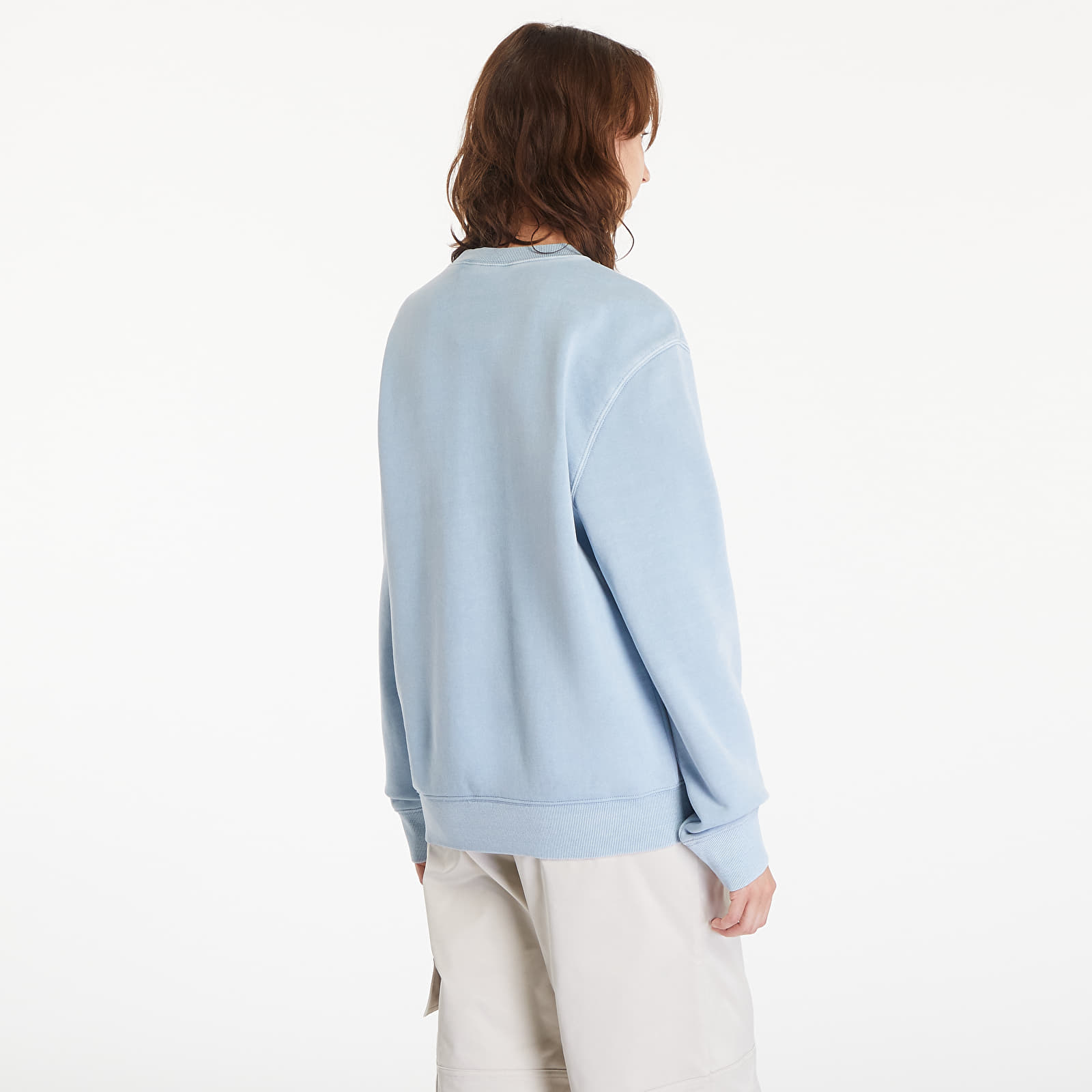 Bluzy Carhartt WIP Duster Script Sweatshirt UNISEX Misty Sky Garment Dyed
