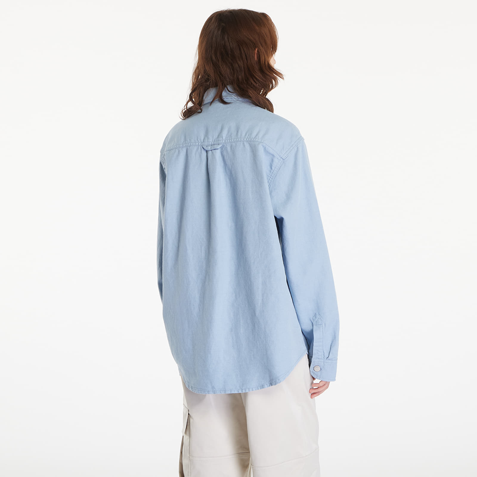 Pánské bundy Carhartt WIP Walter Shirt Jacket UNISEX Misty Sky Rinsed