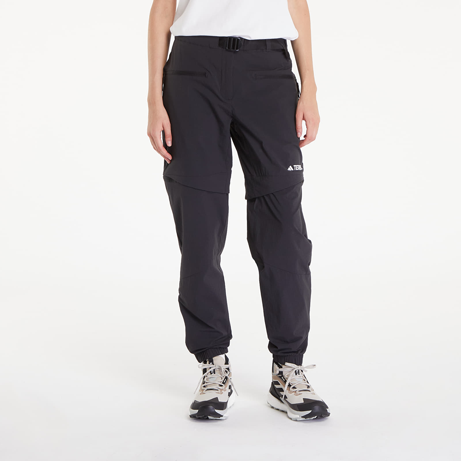 Γυναικεία παντελόνια  adidas W Terrex Utilitas Hiking Zip-Off Pants Black