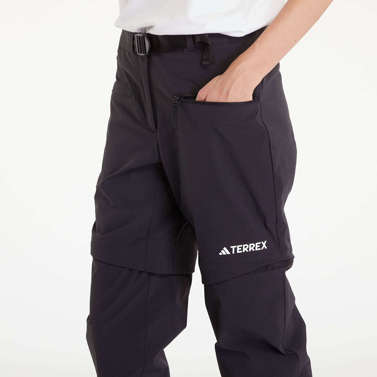 Γυναικεία παντελόνια  adidas W Terrex Utilitas Hiking Zip-Off Pants Black
