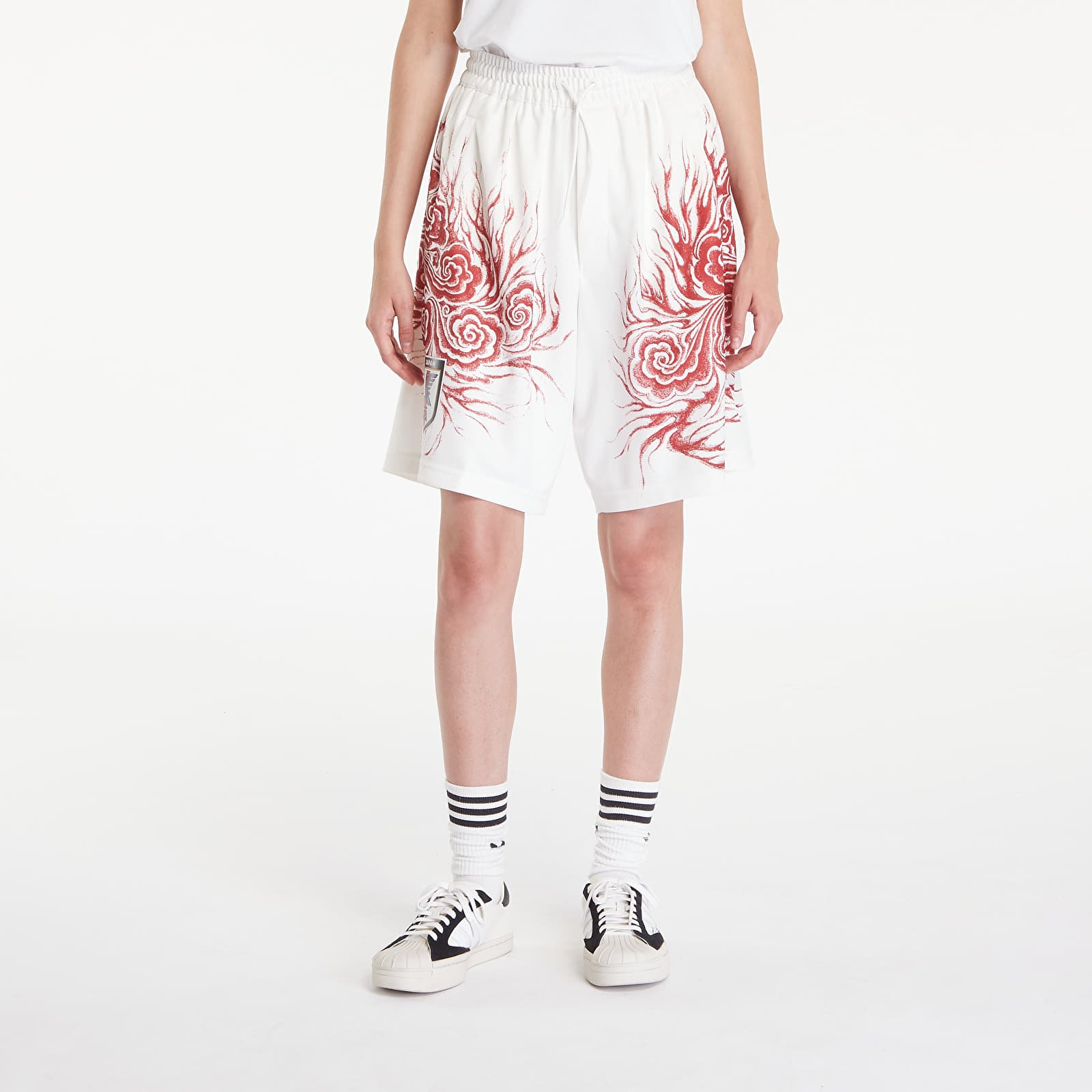 Šortai Y-3 JFA Graphic Shorts UNISEX Core White/ /Tepo Red