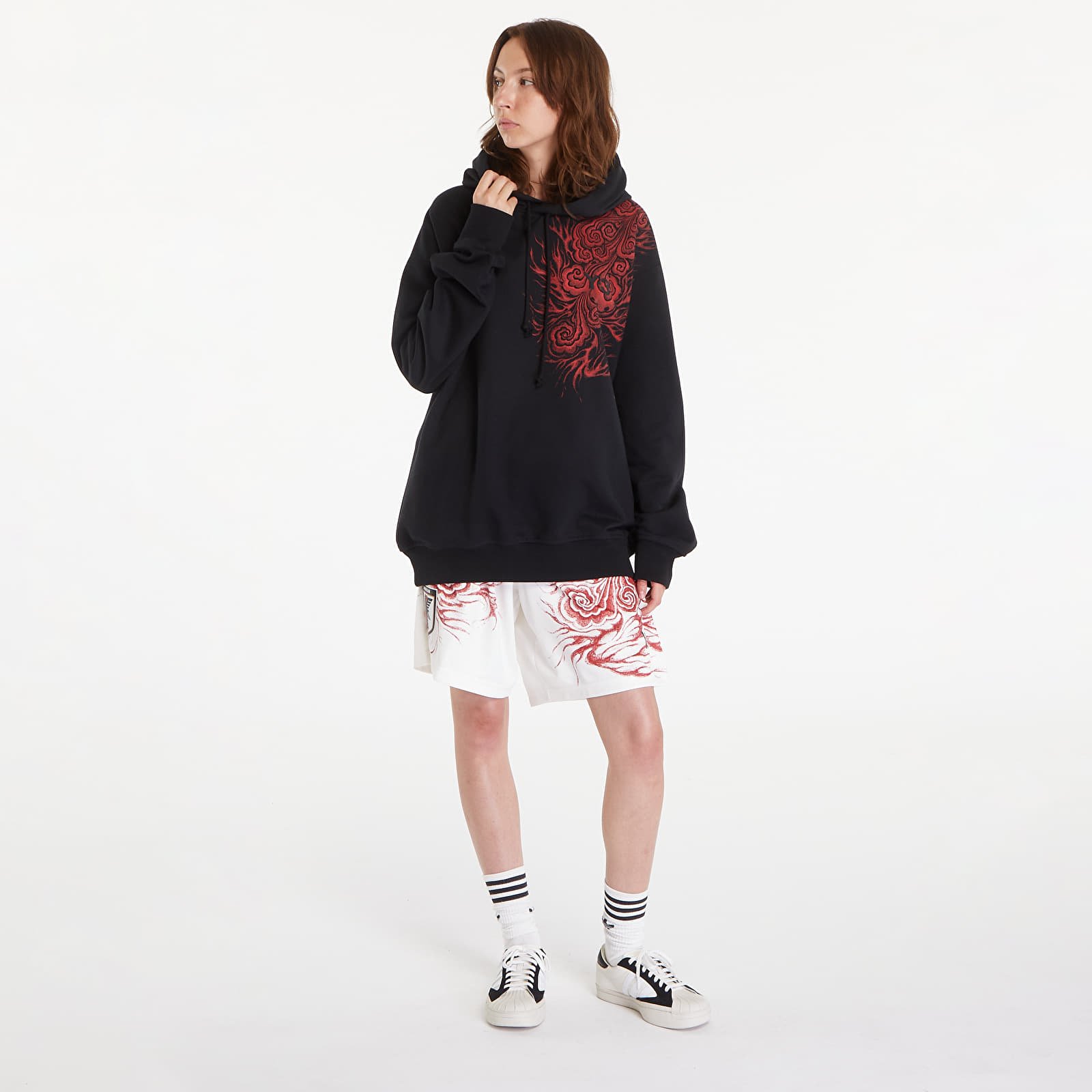 Džemperiai su gobtuvais ir džemperiai Y-3 JFA Hoodie UNISEX Black