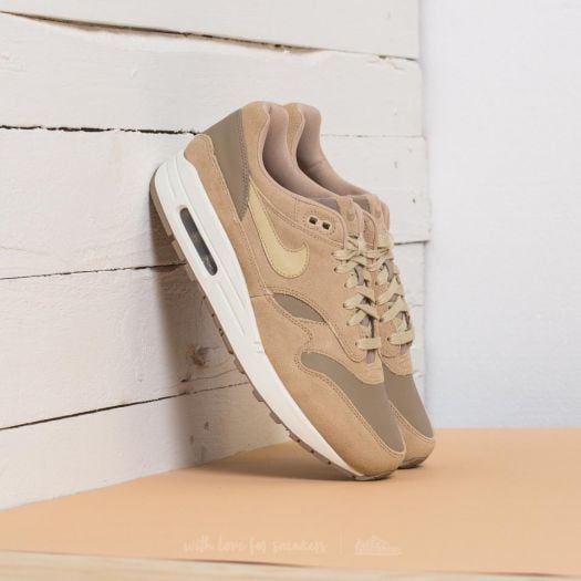 Nike air max 1 premium leather khaki/team gold-mushroom deals