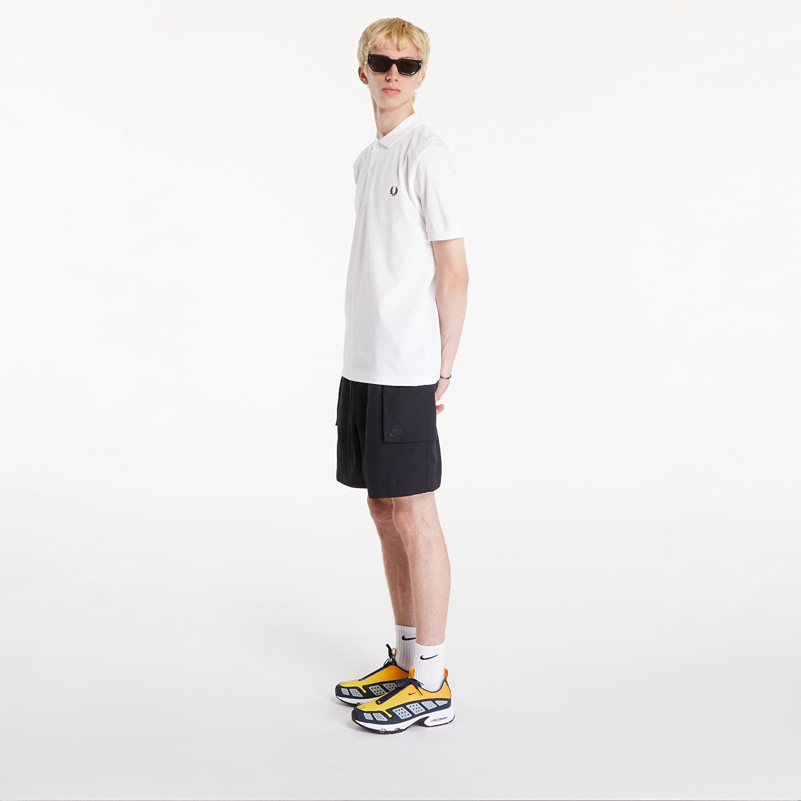 Trička FRED PERRY Plain Polo Short Sleeve Tee White