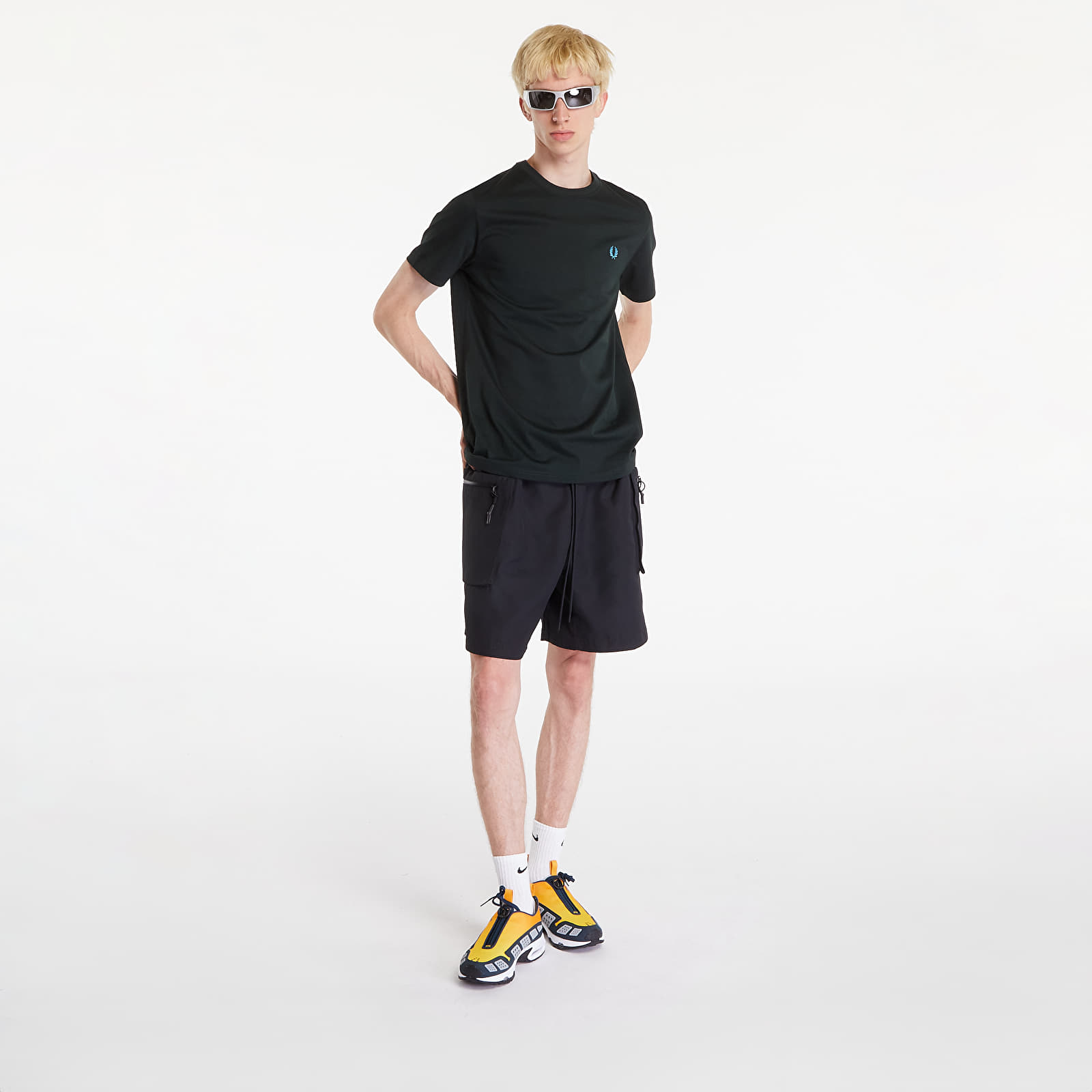 Тениски FRED PERRY Crew Neck T-Shirt Night Green/ Ocean