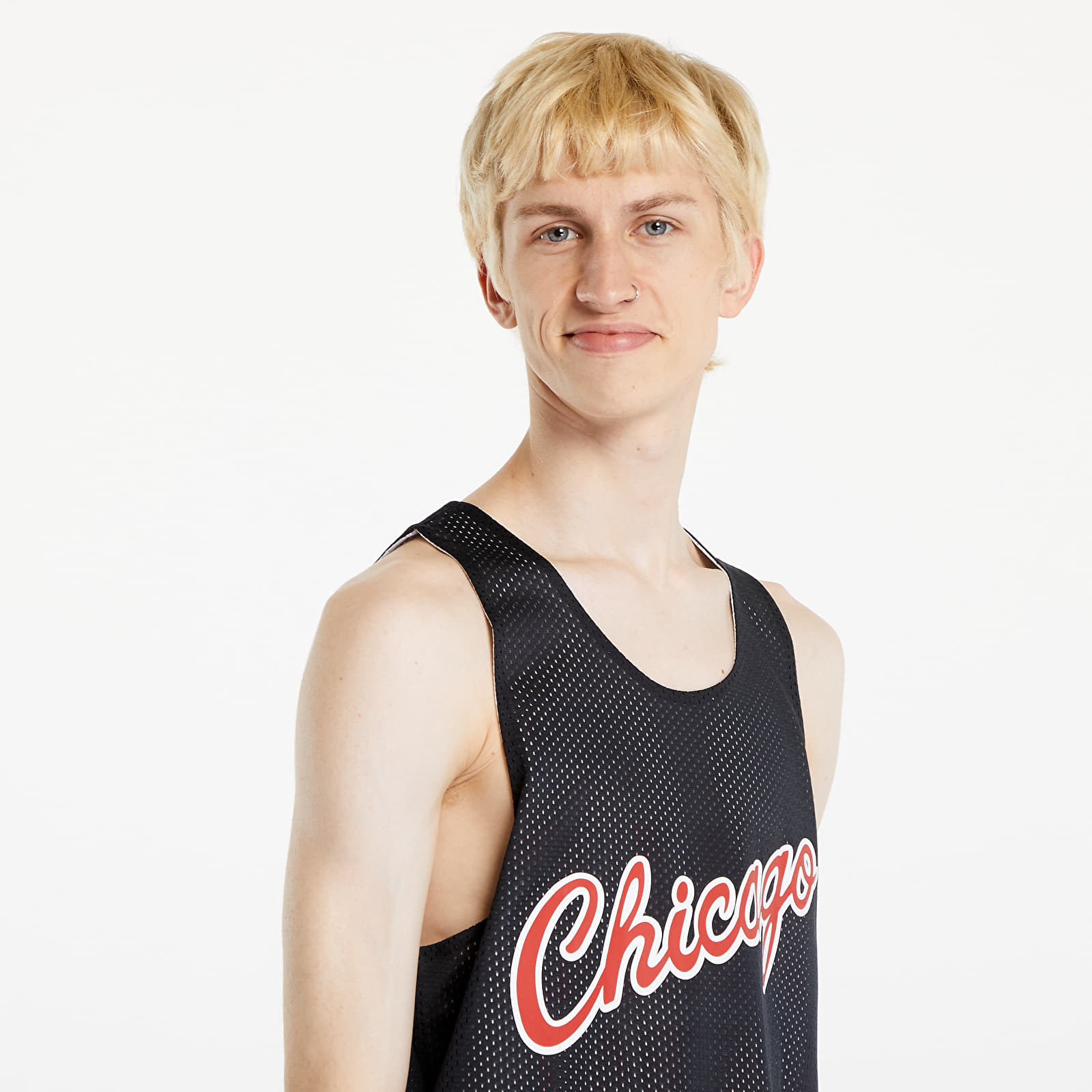 Vests Mitchell & Ness NBA Reversible Mesh Practice Tank Vintage Logo Chicago Bulls Multi/ Black