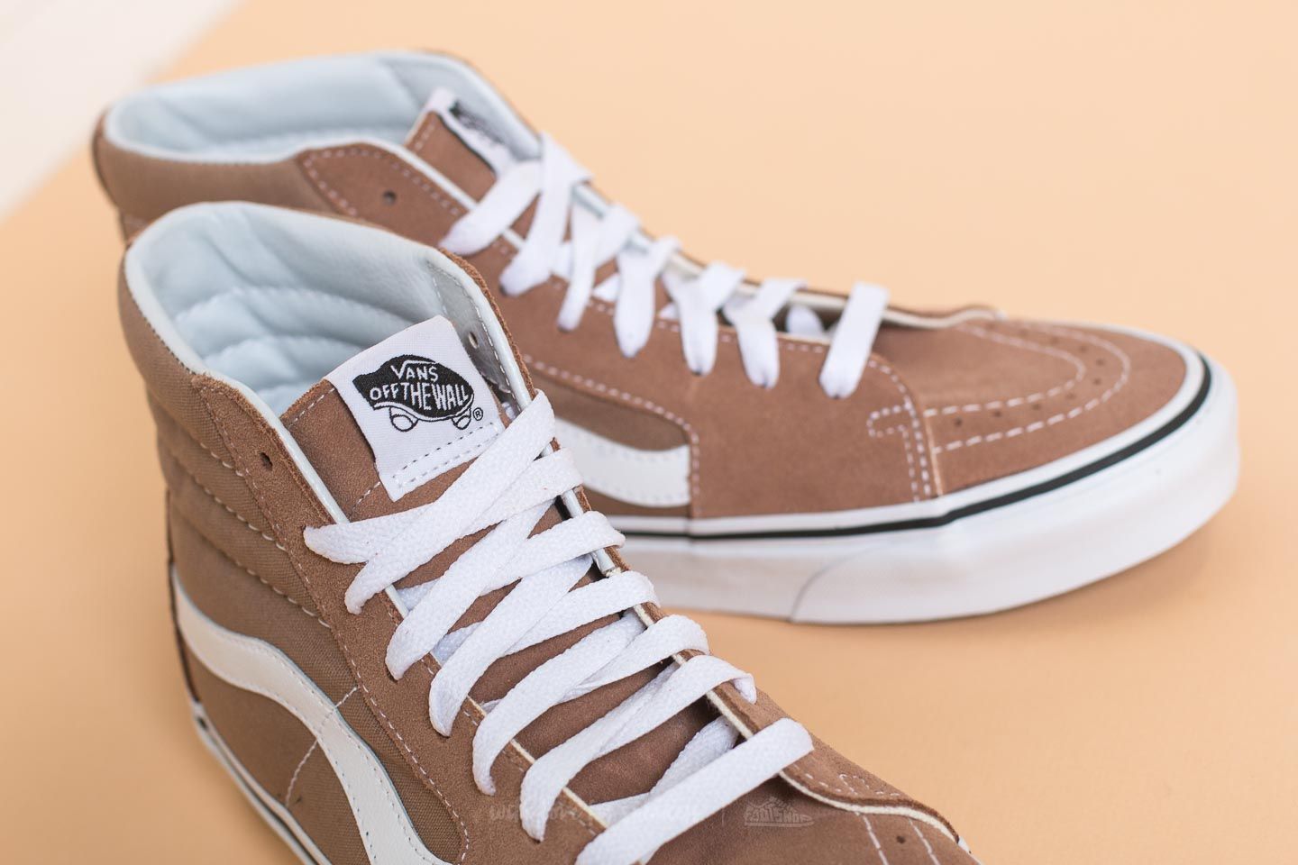 Men s shoes Vans Sk8 Hi Tiger s Eye True White Footshop