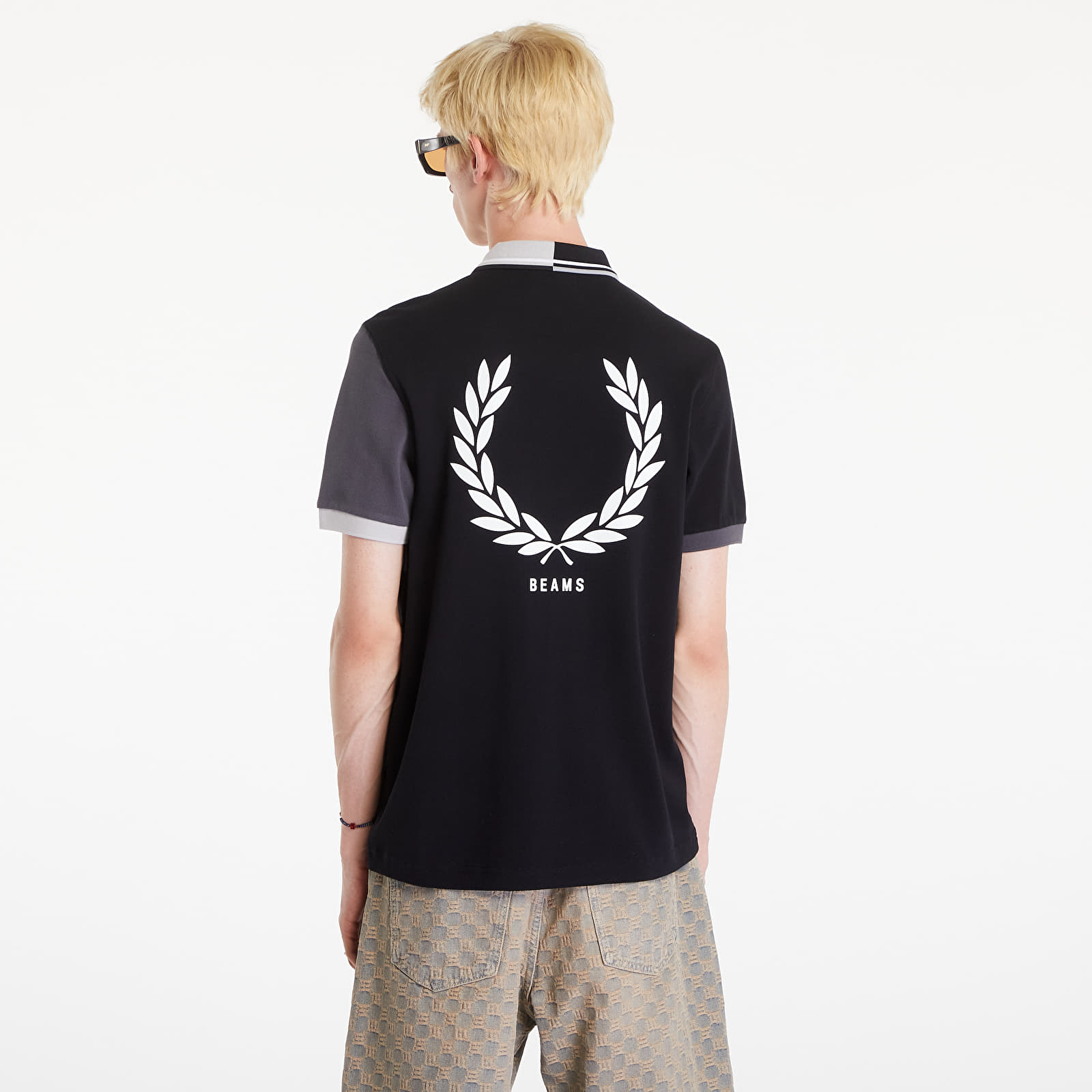 Pólók FRED PERRY Beams Grid Design Fp Polo T-Shirt Black