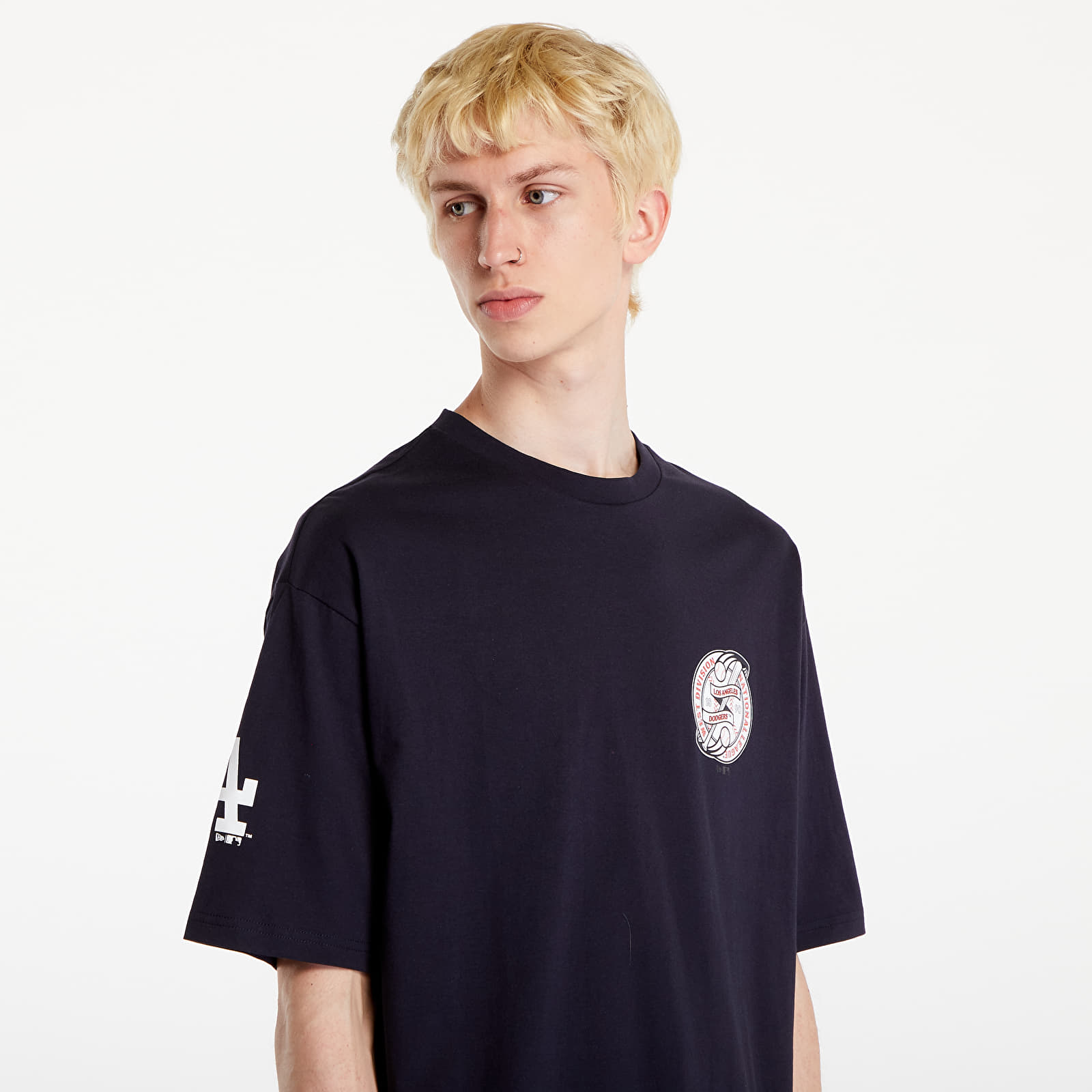 Pánská trička New Era MLB Graphic OS Tee Los Angeles Dodgers Navy/ White