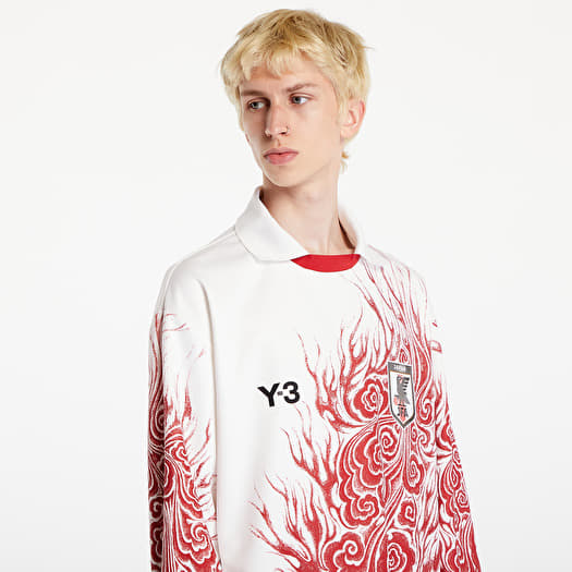 T-shirts Y-3 JFA Long Sleeve Tee Core White/ Team Power Red