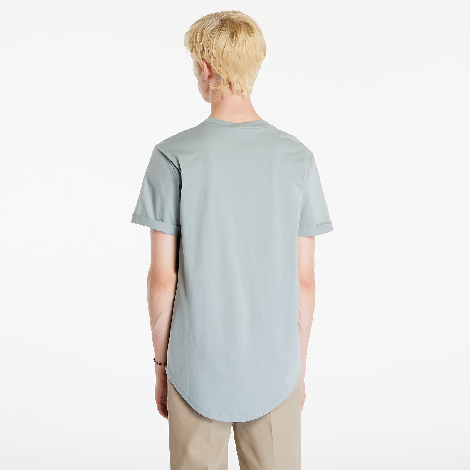 Moške majice  Calvin Klein Jeans Badge Turn Up Short Sleeve T-Shirt Slate Gray