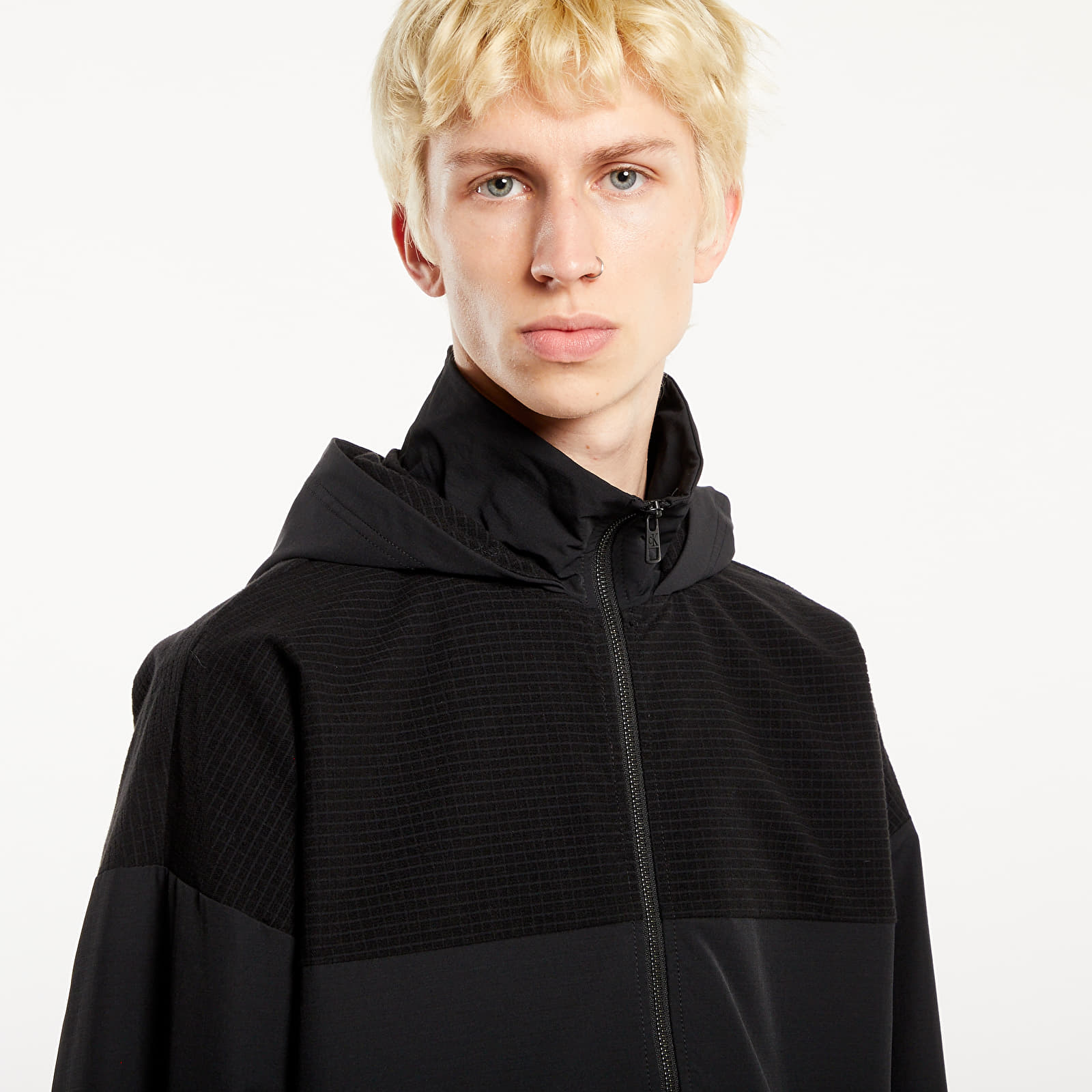 Jackets Calvin Klein Jeans Tech. Grid Zip Through Jacket Black