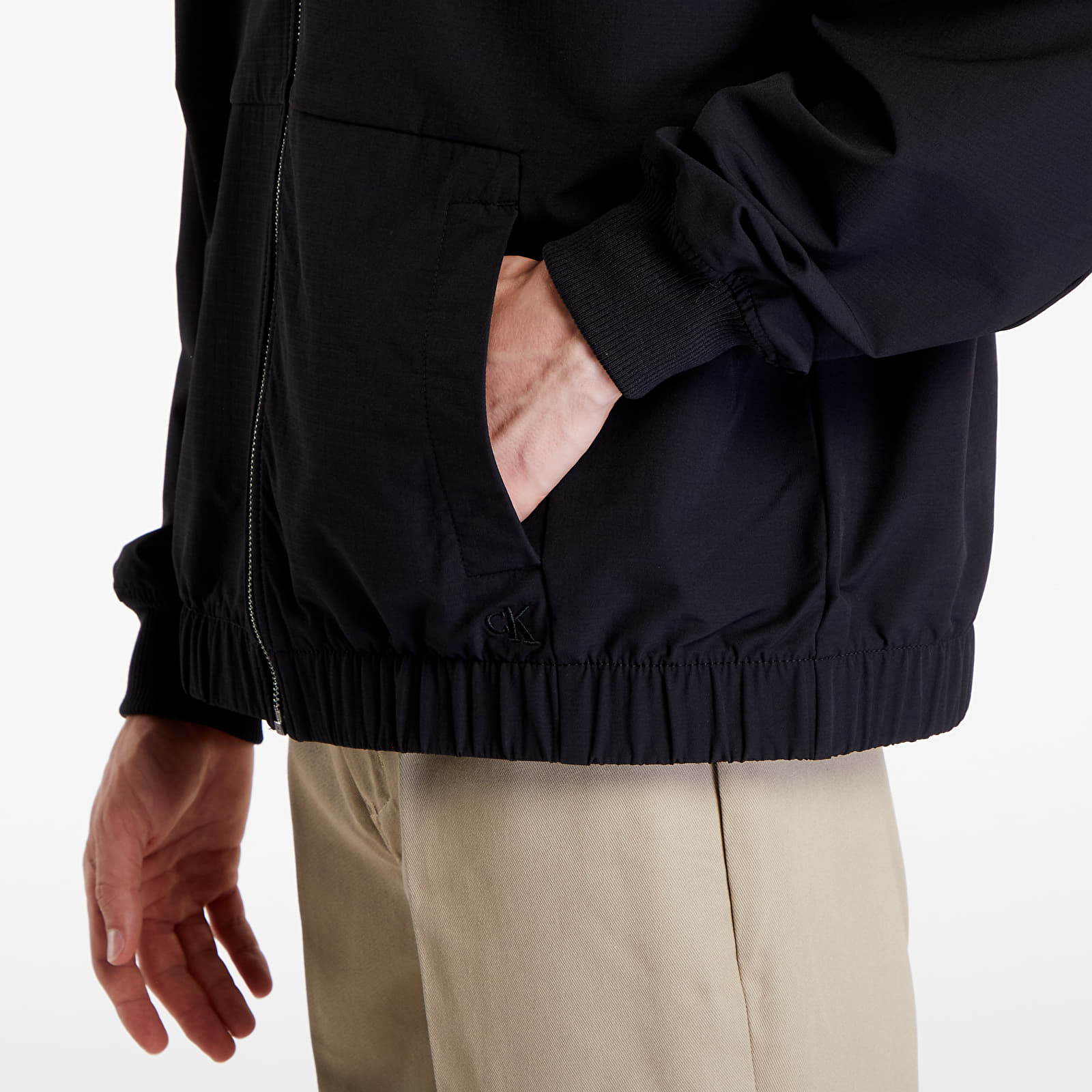 Jackets Calvin Klein Jeans Tech. Grid Zip Through Jacket Black