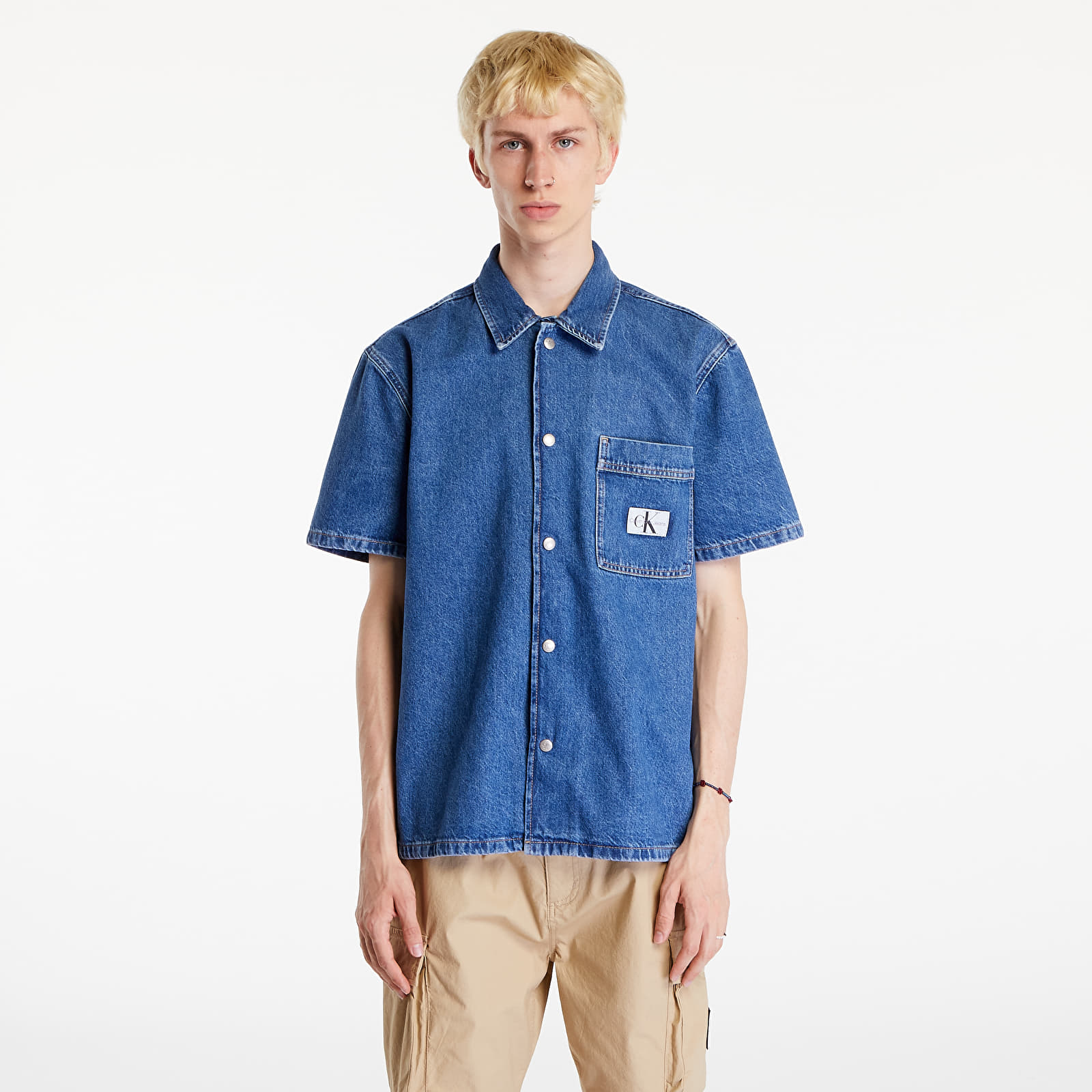 Ingek Calvin Klein Jeans Camp Denim Shirt Denim Medium
