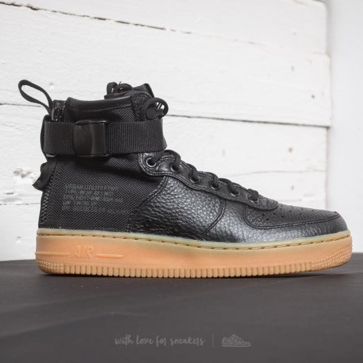 Women s shoes Nike W SF Air Force 1 Mid Black Black Gum Light