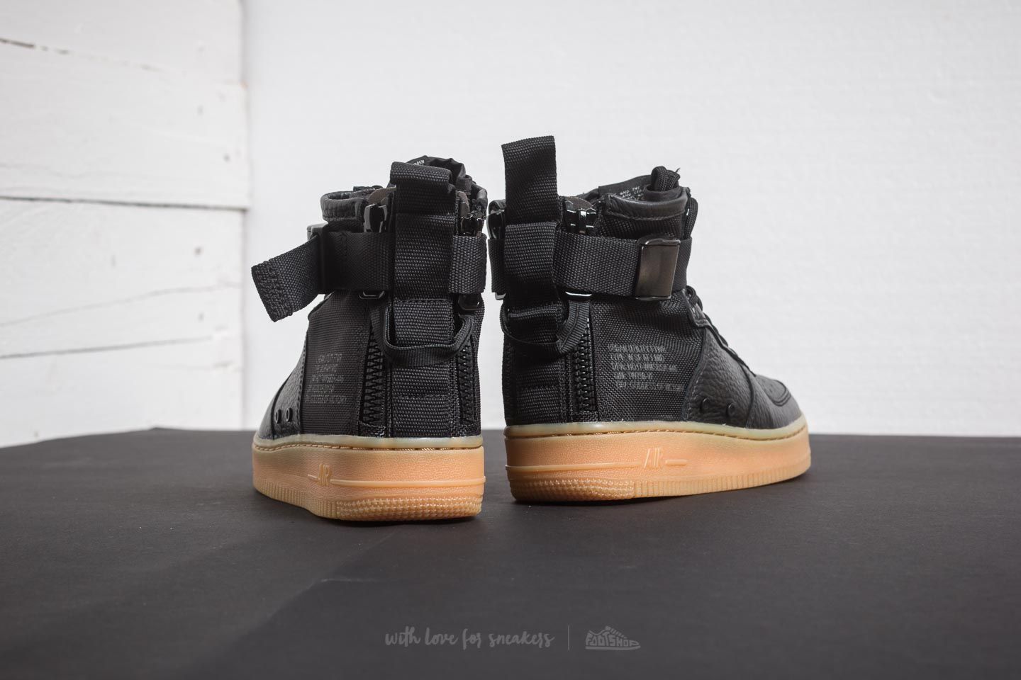Women's shoes Nike W SF Air Force 1 Mid Black/ Black-Gum Light Brown