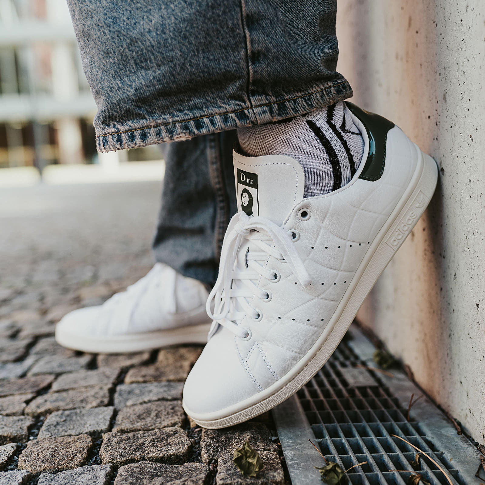 Männer adidas x Dime Stan Smith Ftw White/ Collegiate Green/ Greoxi