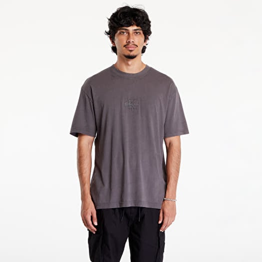Tričko Calvin Klein Jeans Washed Monologo Short Sleeve Tee Gray