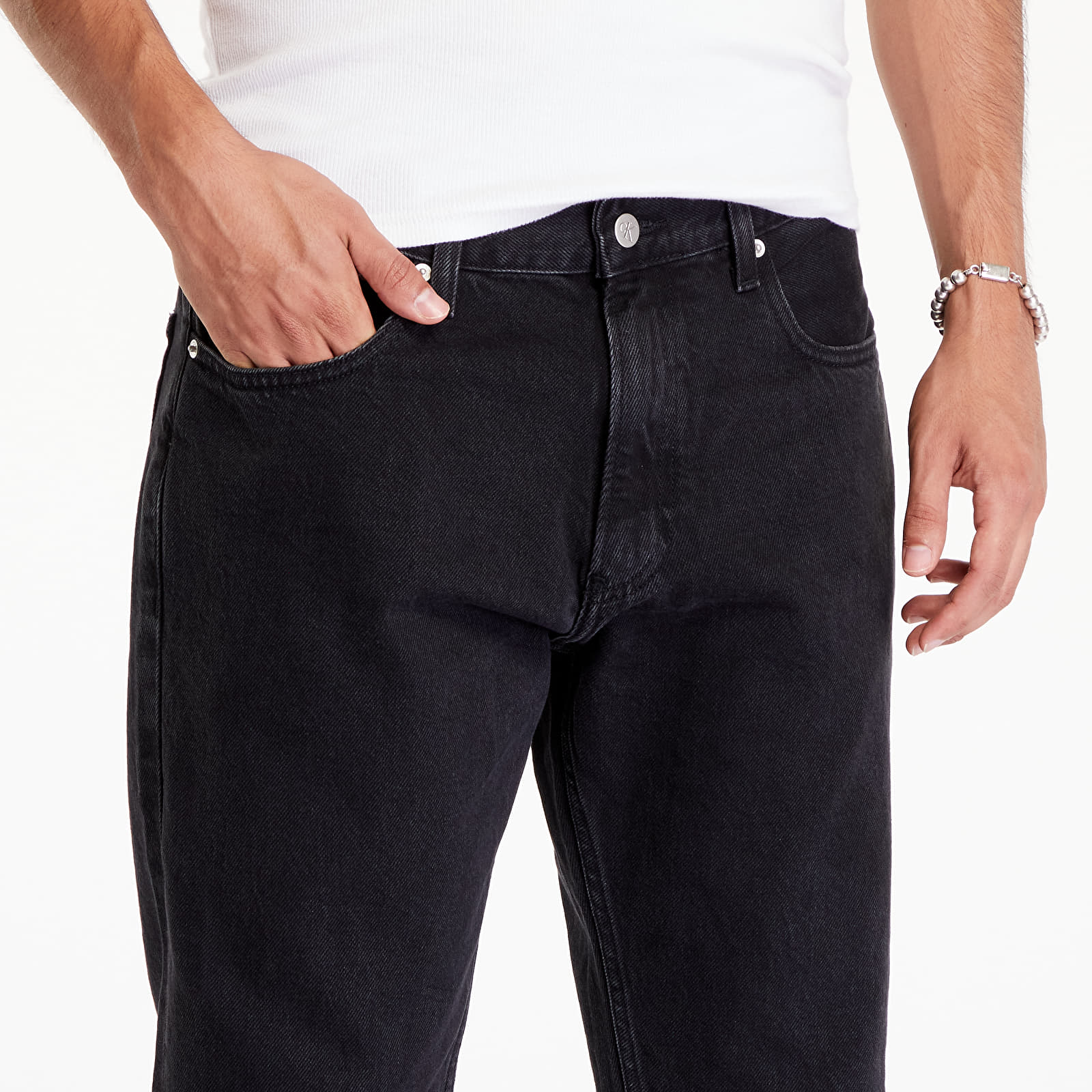 Džíny Calvin Klein Jeans Authentic Straight Denim Black