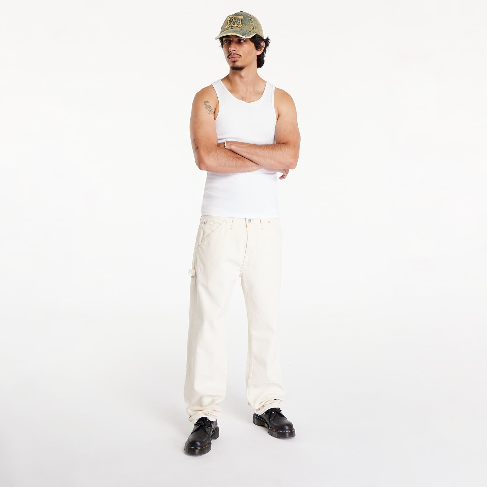 Jeansy Calvin Klein Jeans 90'S Straight Min Carpenter Jeans White