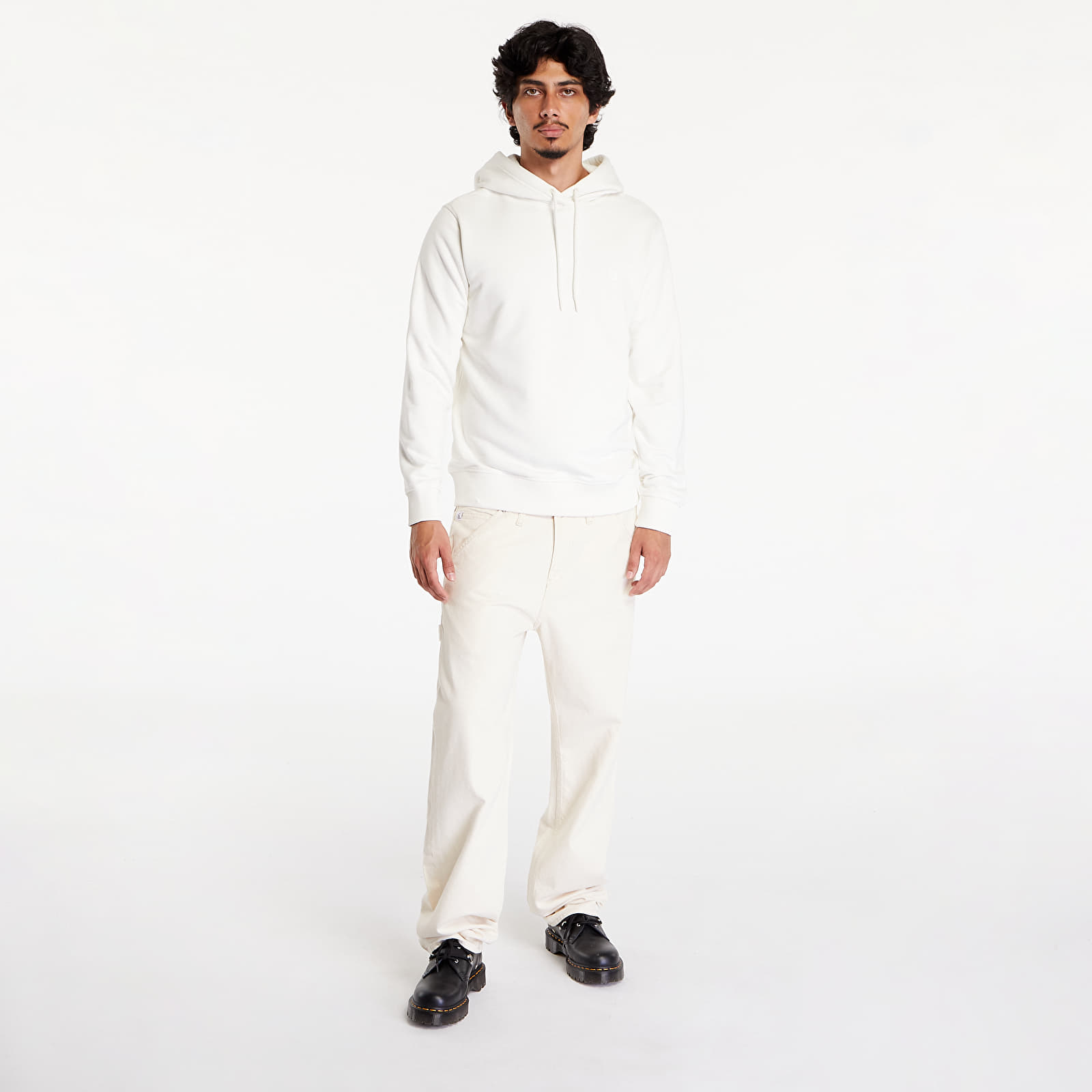 Sweatjacken und Sweatshirts Calvin Klein Jeans Embro Badge Hoodie White