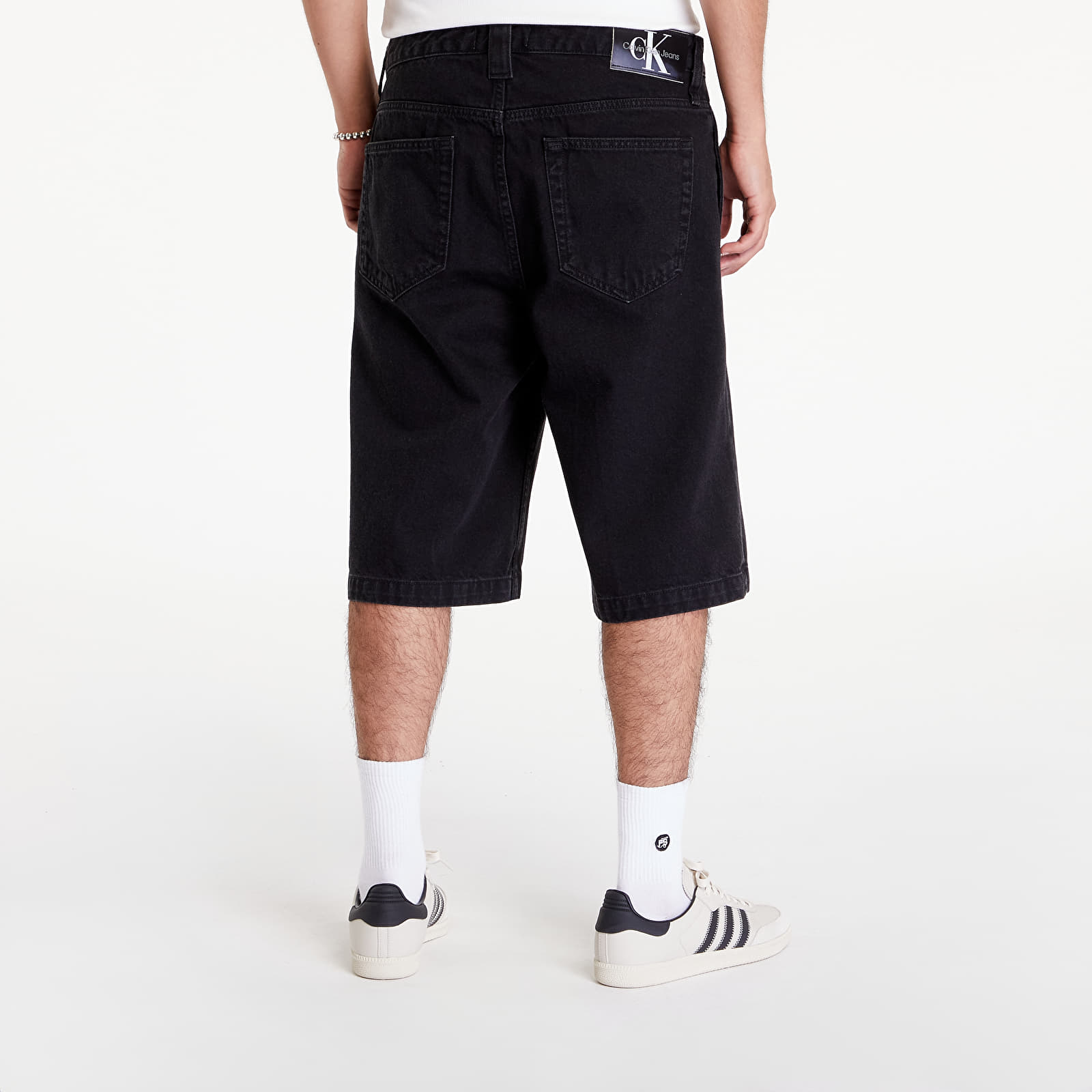 Šortky Calvin Klein Jeans Trouser Shorts Denim Black