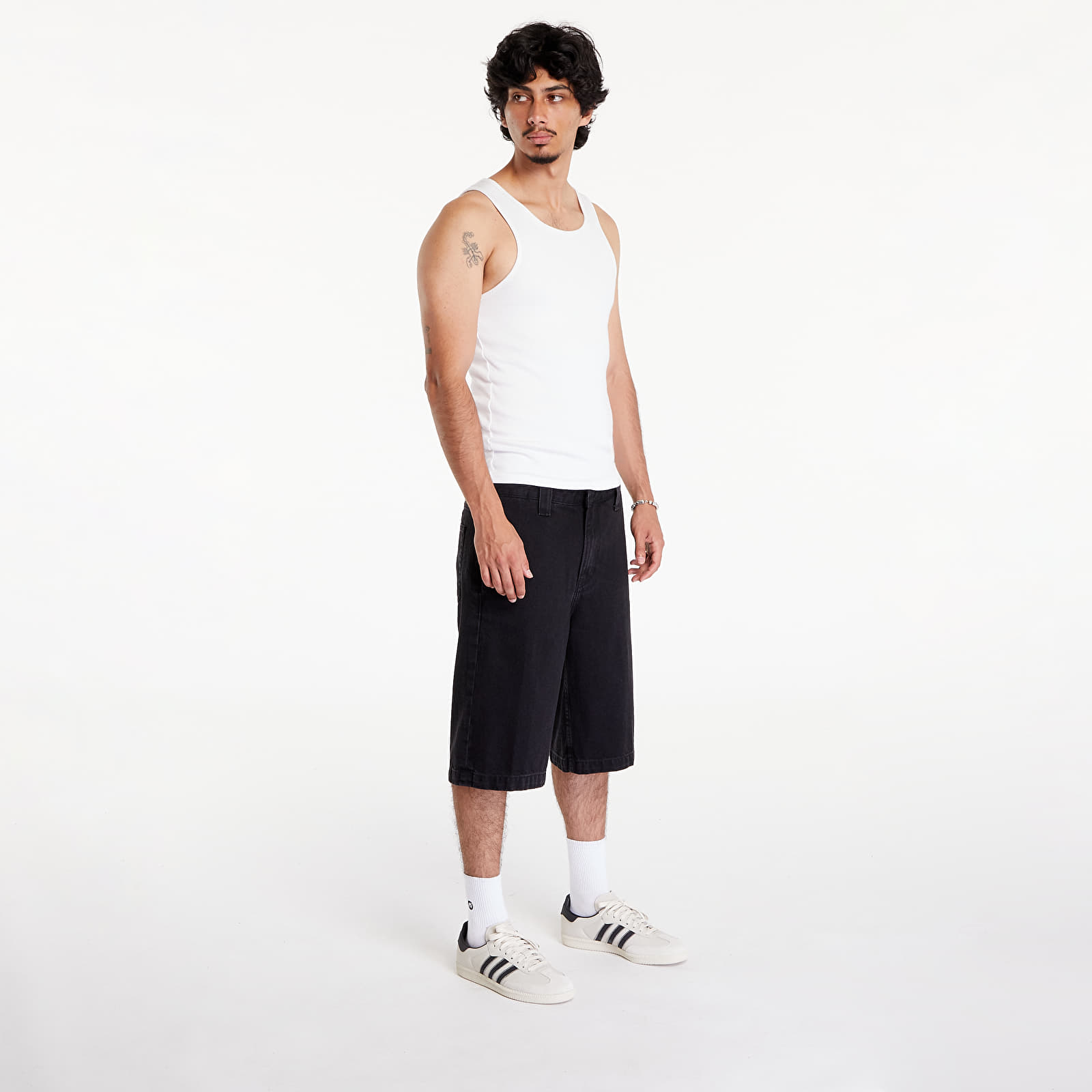 Šortky Calvin Klein Jeans Trouser Shorts Denim Black