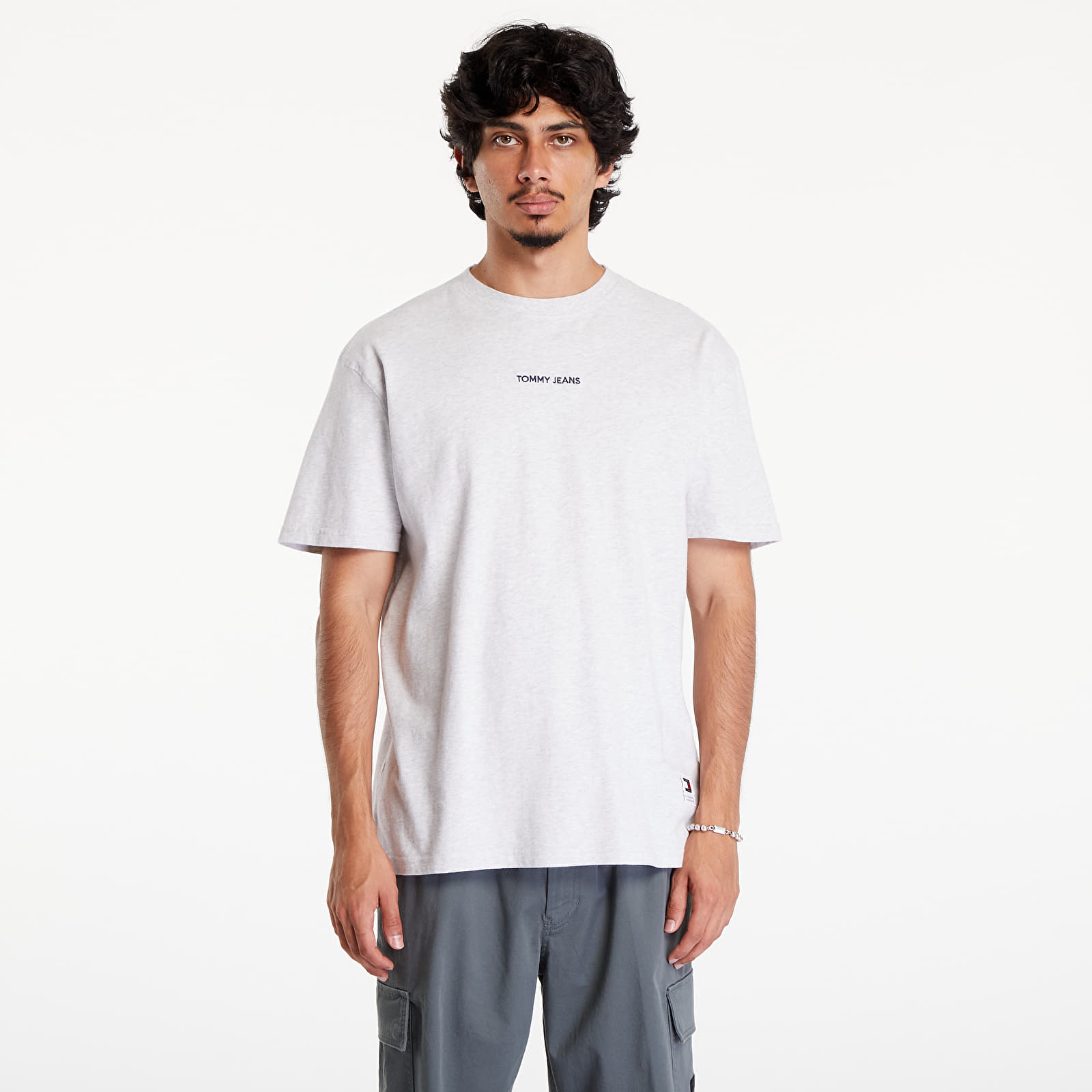 Koszulki Tommy Jeans Regular Classic Tee Silver Grey