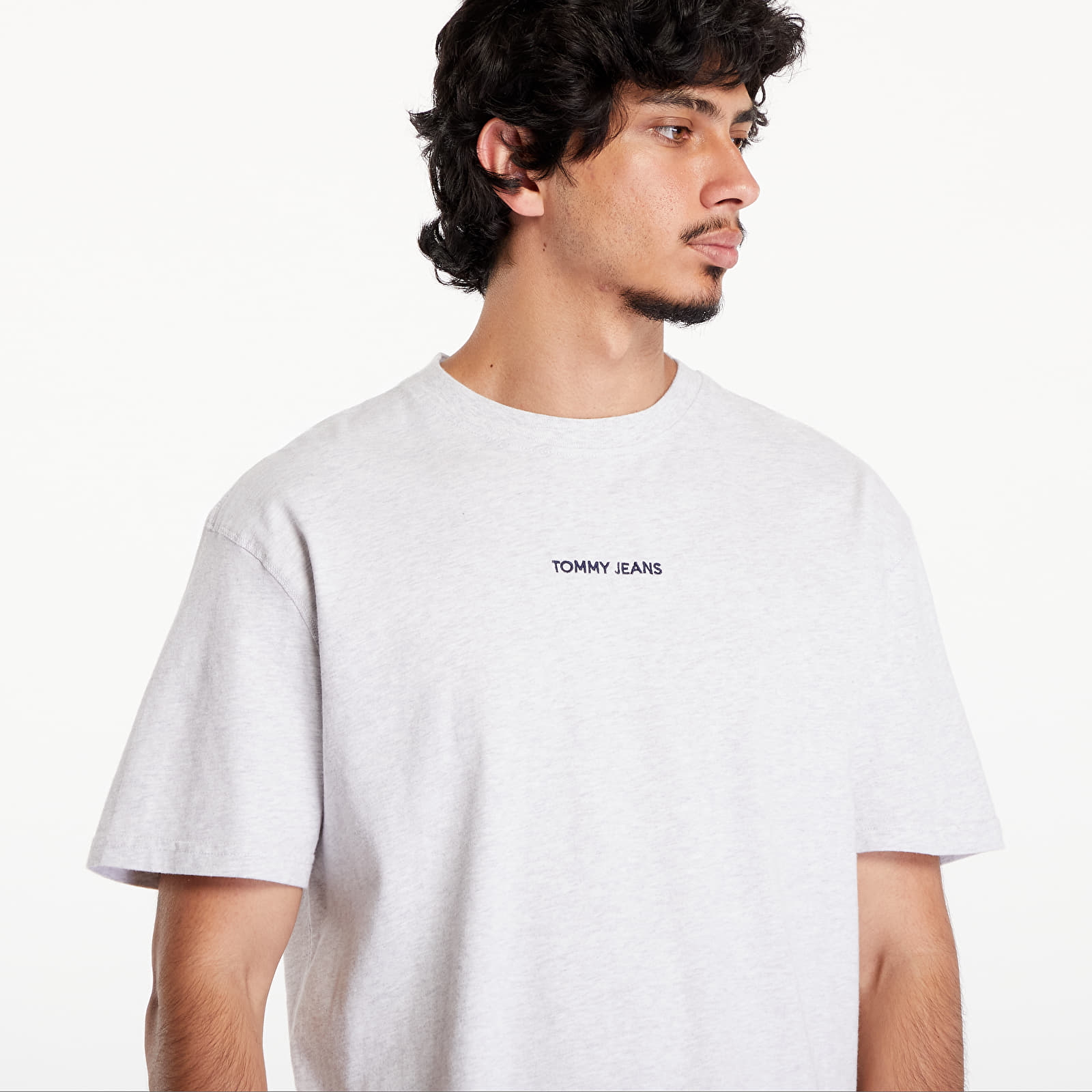 Koszulki Tommy Jeans Regular Classic Tee Silver Grey