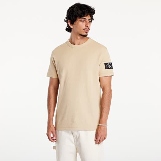 Tričko Calvin Klein Jeans Badge Waffle Tee Khaki