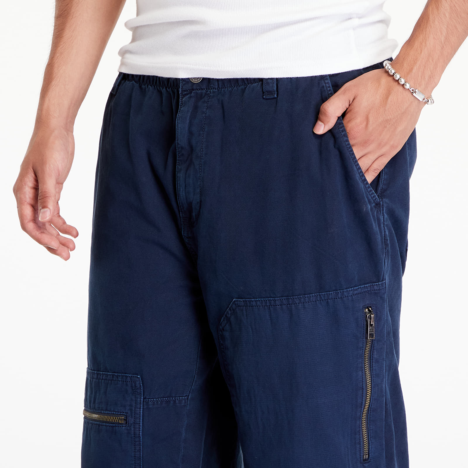 Cargo kalhoty Tommy Jeans Aidan Straight Baggy Tapered Cargo Pants Dark Night Navy