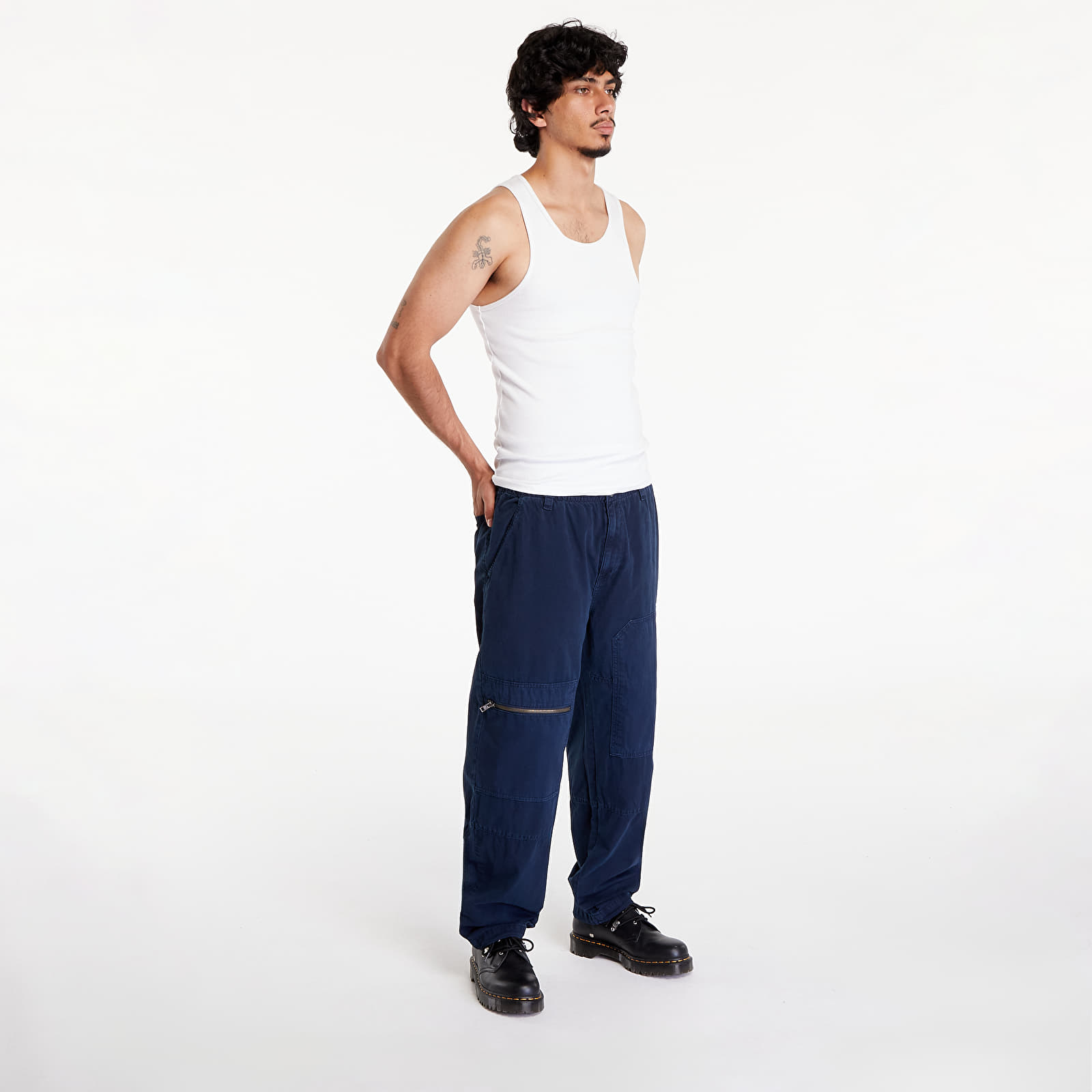 Cargo kalhoty Tommy Jeans Aidan Straight Baggy Tapered Cargo Pants Dark Night Navy