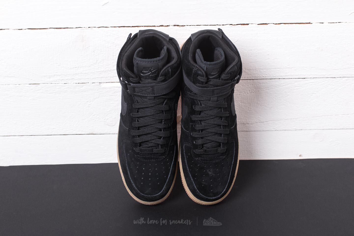 Men's shoes Nike Air Force 1 High '07 LV8 Suede Black/ Black-Gum Med Brown