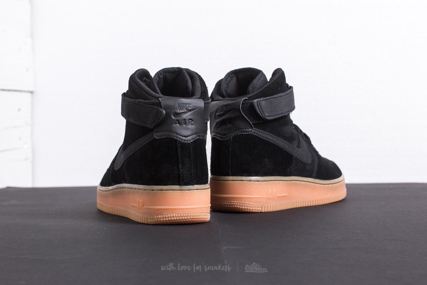 Men's shoes Nike Air Force 1 High '07 LV8 Suede Black/ Black-Gum Med Brown
