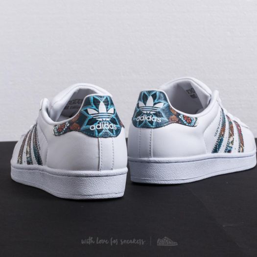 Adidas superstar white noble deals teal