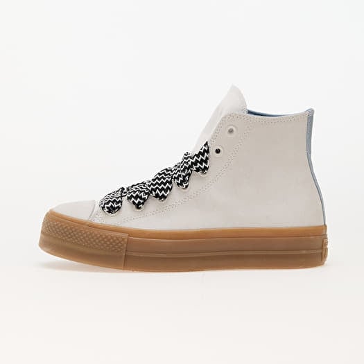Converse Chuck Taylor All Star Lift Platform Suede High Top Shoes Off White 9