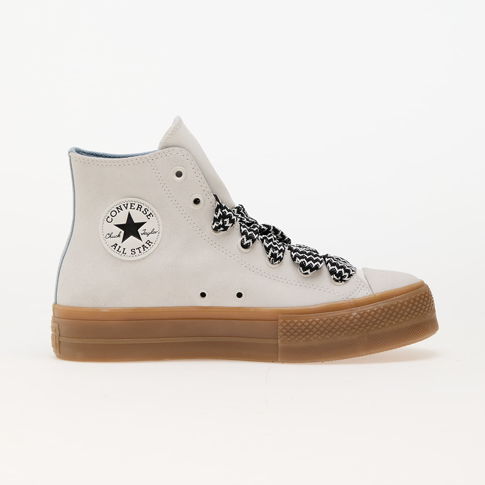 Ženski čevlji Converse Chuck Taylor All Star Lift Platform Suede Vintage White/ Out Of The Blue