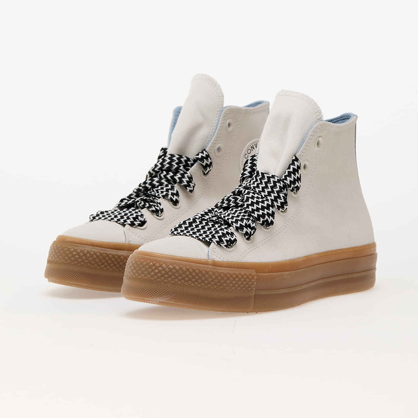Ženski čevlji Converse Chuck Taylor All Star Lift Platform Suede Vintage White/ Out Of The Blue