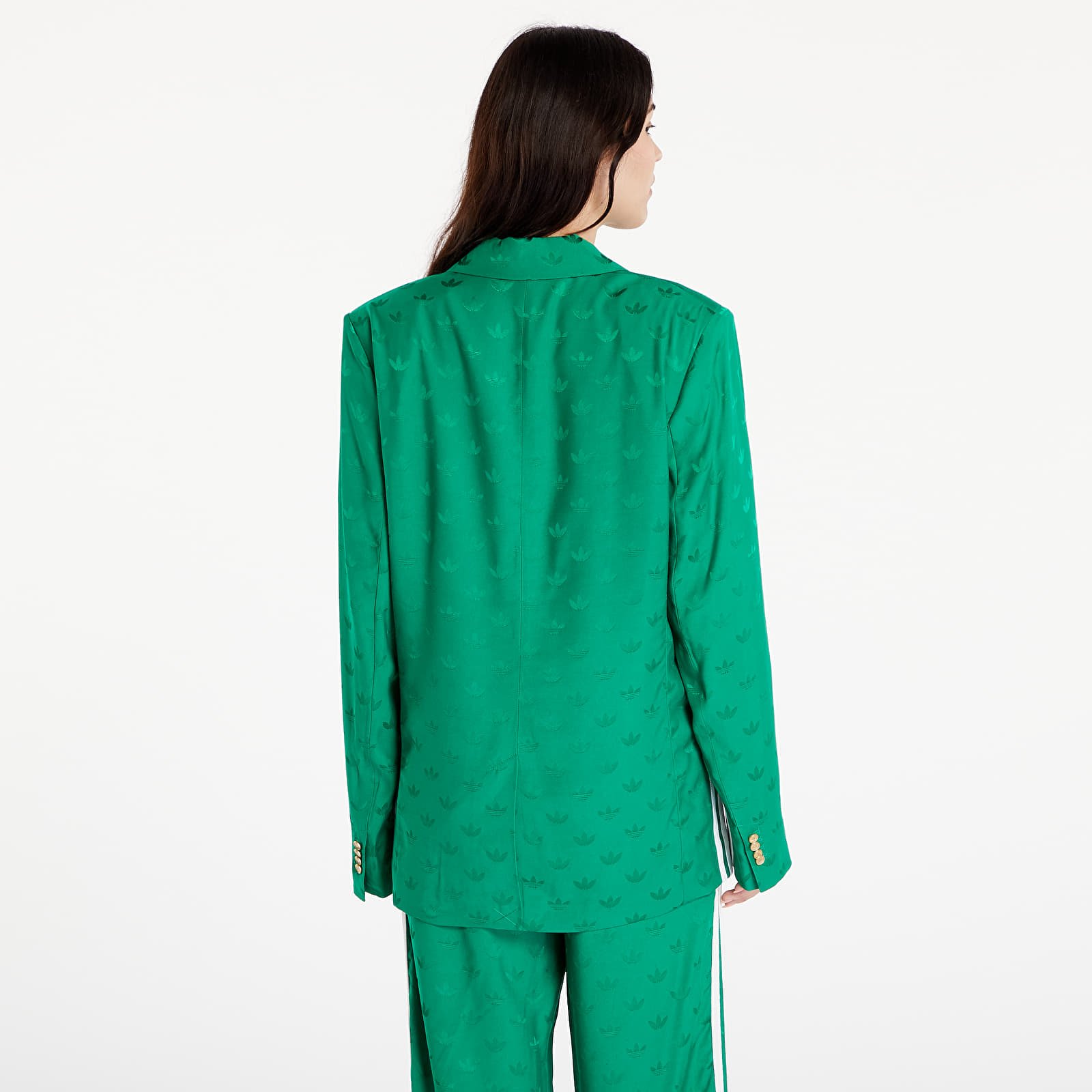 Damesjassen adidas Premium Woven Jaquard Blazer Green
