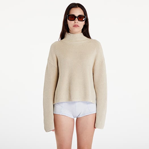 Trui Calvin Klein Jeans Chunky Loose High Neck Sweater Pelican