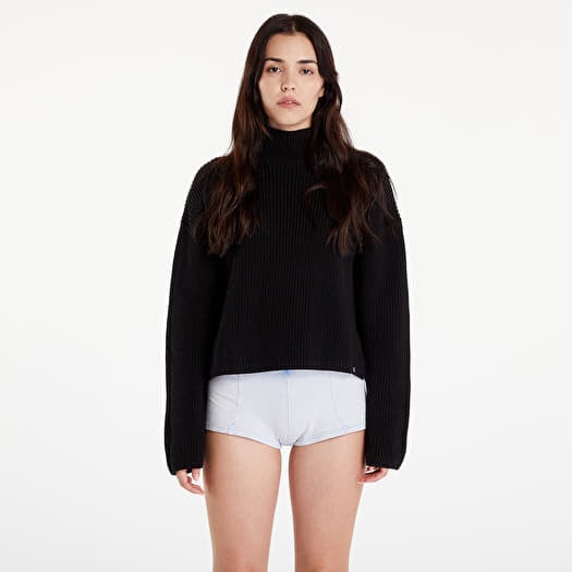 Trui Calvin Klein Jeans Chunky Loose High Neck Sweater Black