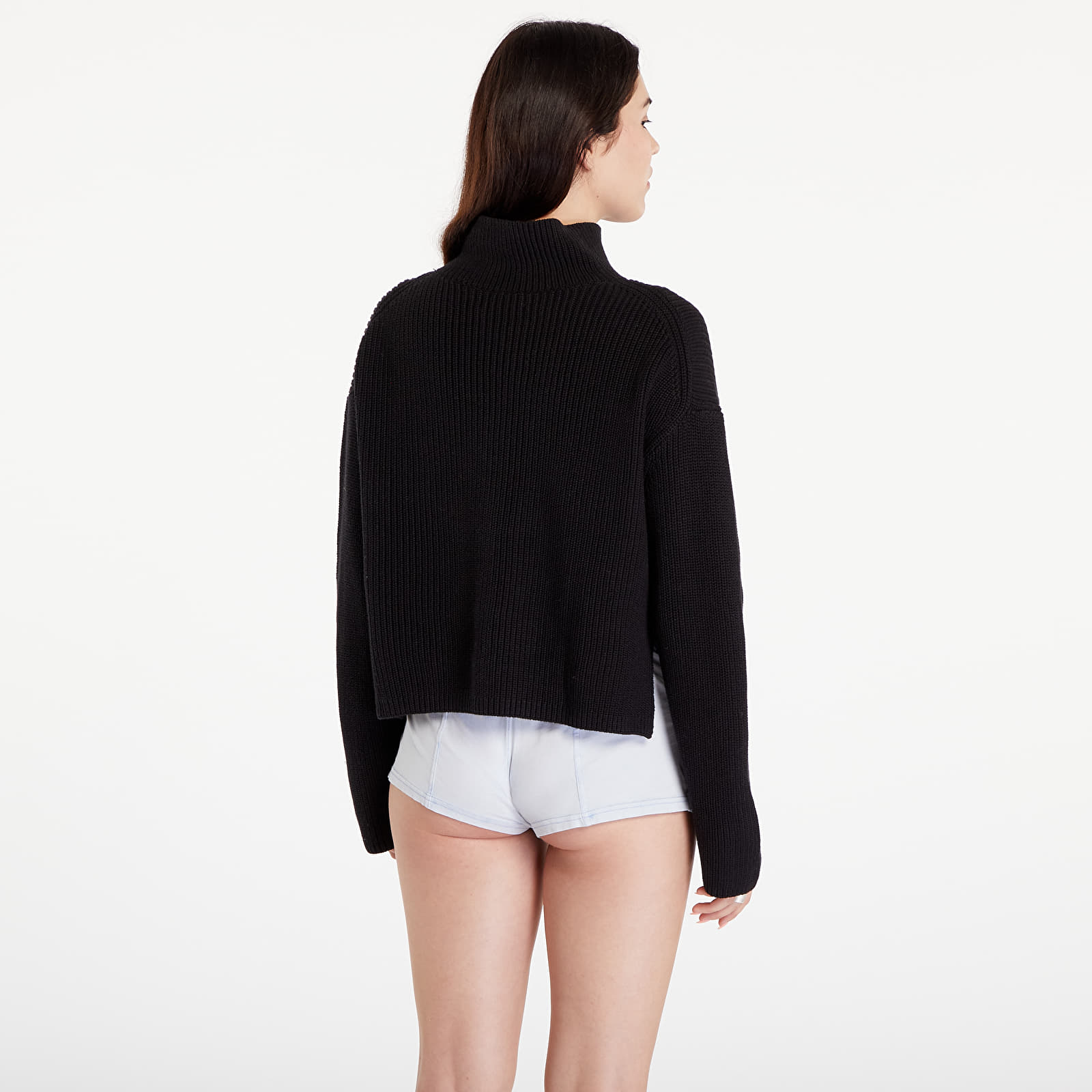 Džemperi Calvin Klein Jeans Chunky Loose High Neck Sweater Black