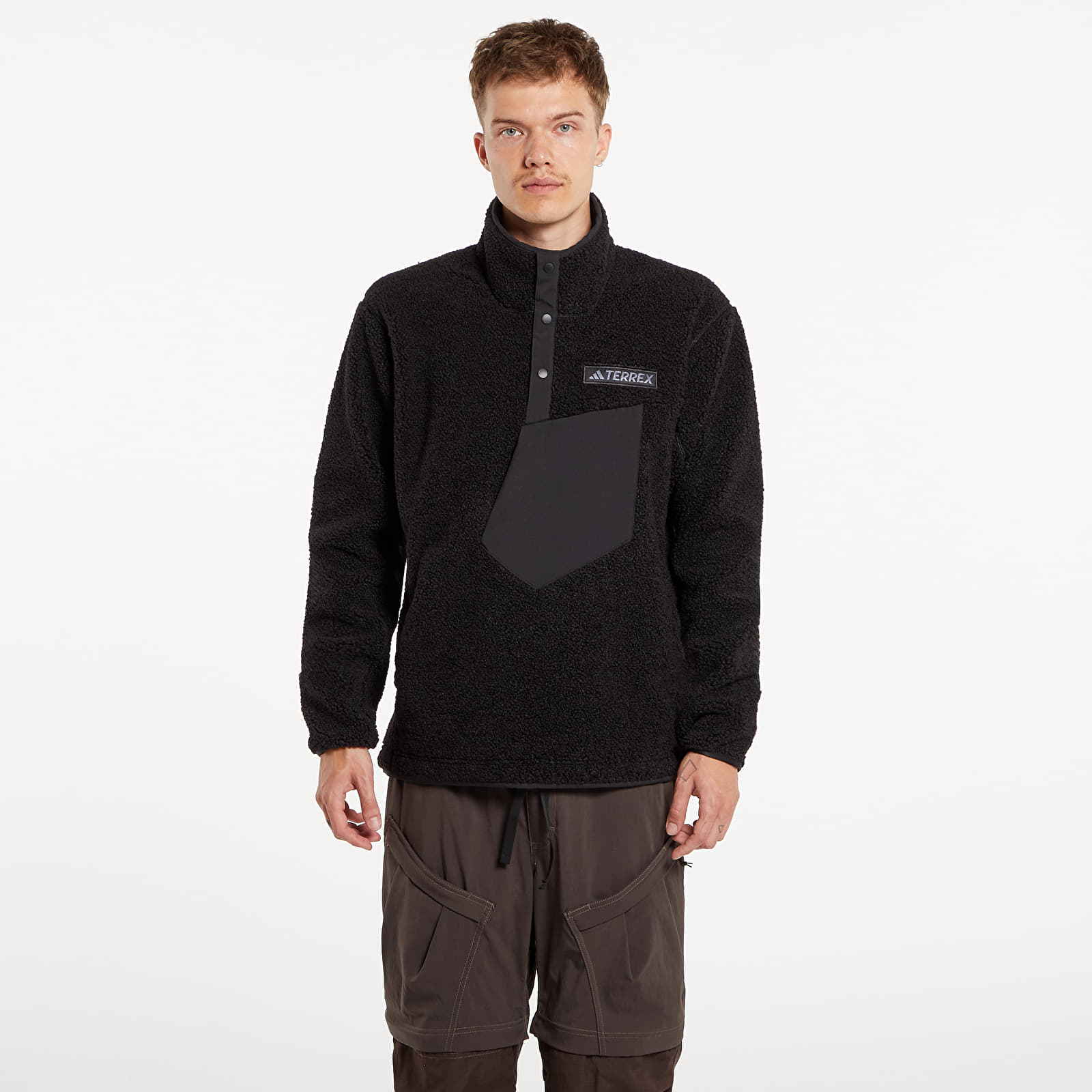 Sweatjacken und Sweatshirts adidas Terrex Xploric High Pile Fleece Pulover Black
