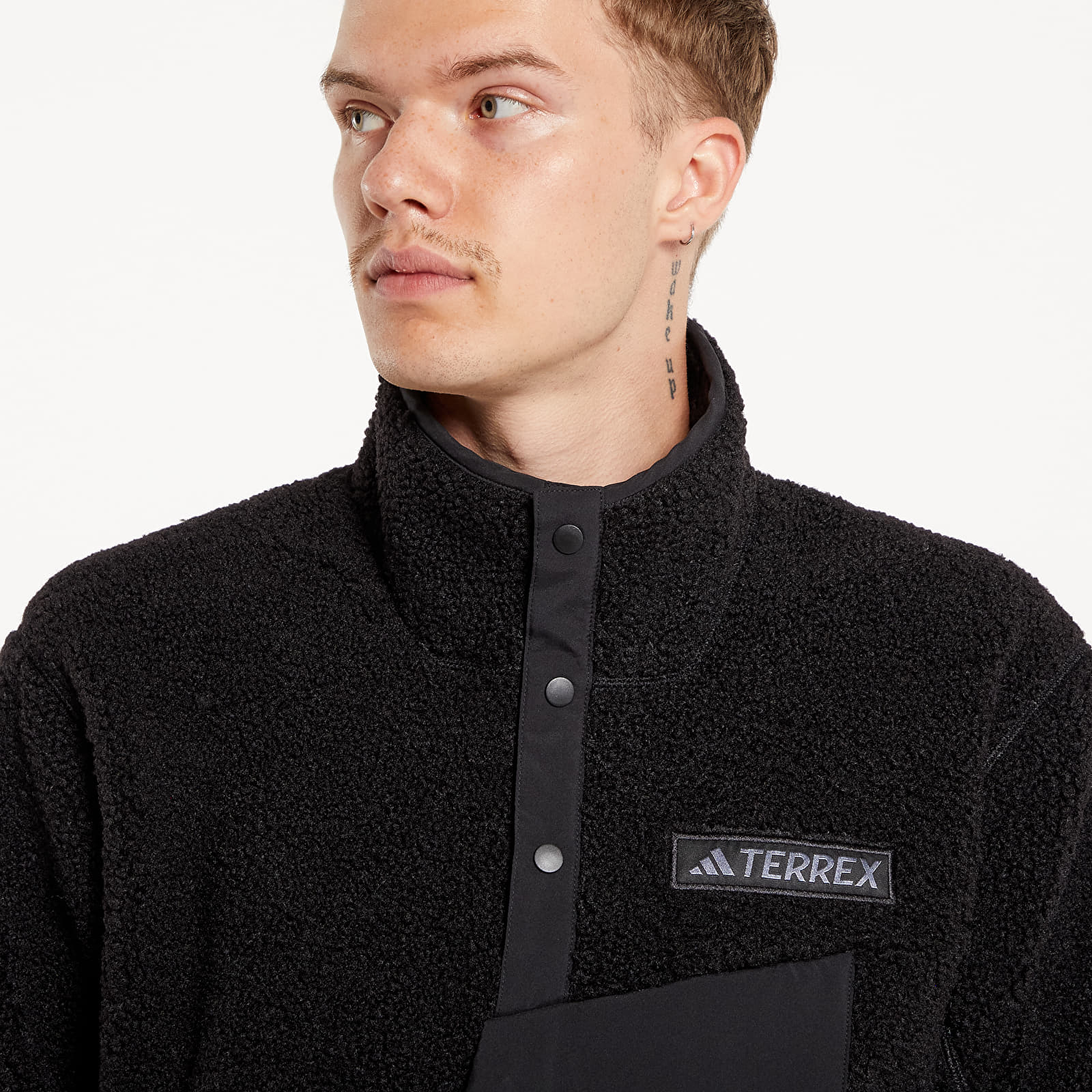Sweatjacken und Sweatshirts adidas Terrex Xploric High Pile Fleece Pulover Black