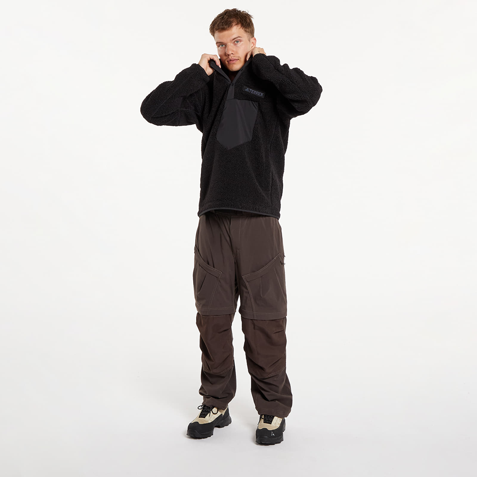 Sweatjacken und Sweatshirts adidas Terrex Xploric High Pile Fleece Pulover Black