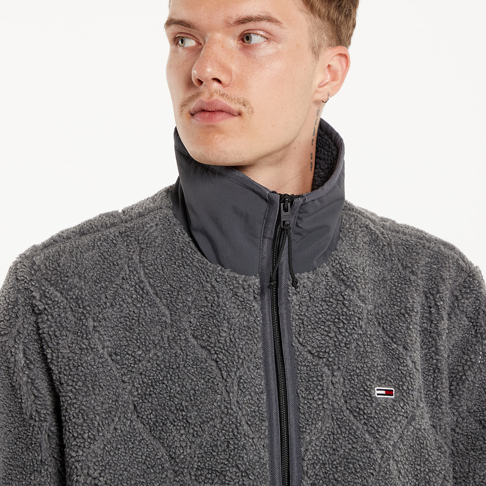 Geci Tommy Jeans Teddy Essential Jacket Black