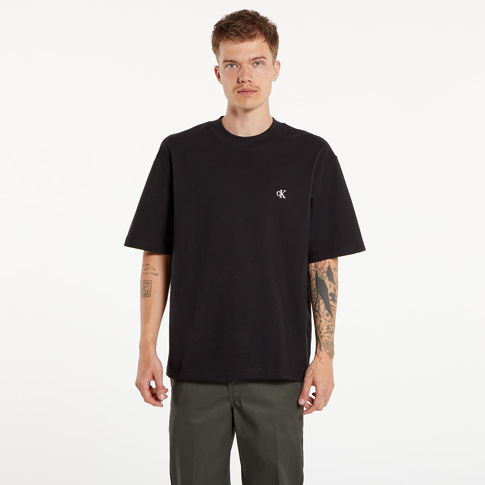 Trička Calvin Klein Jeans Heavy Relaxed Short Sleeve Tee Black