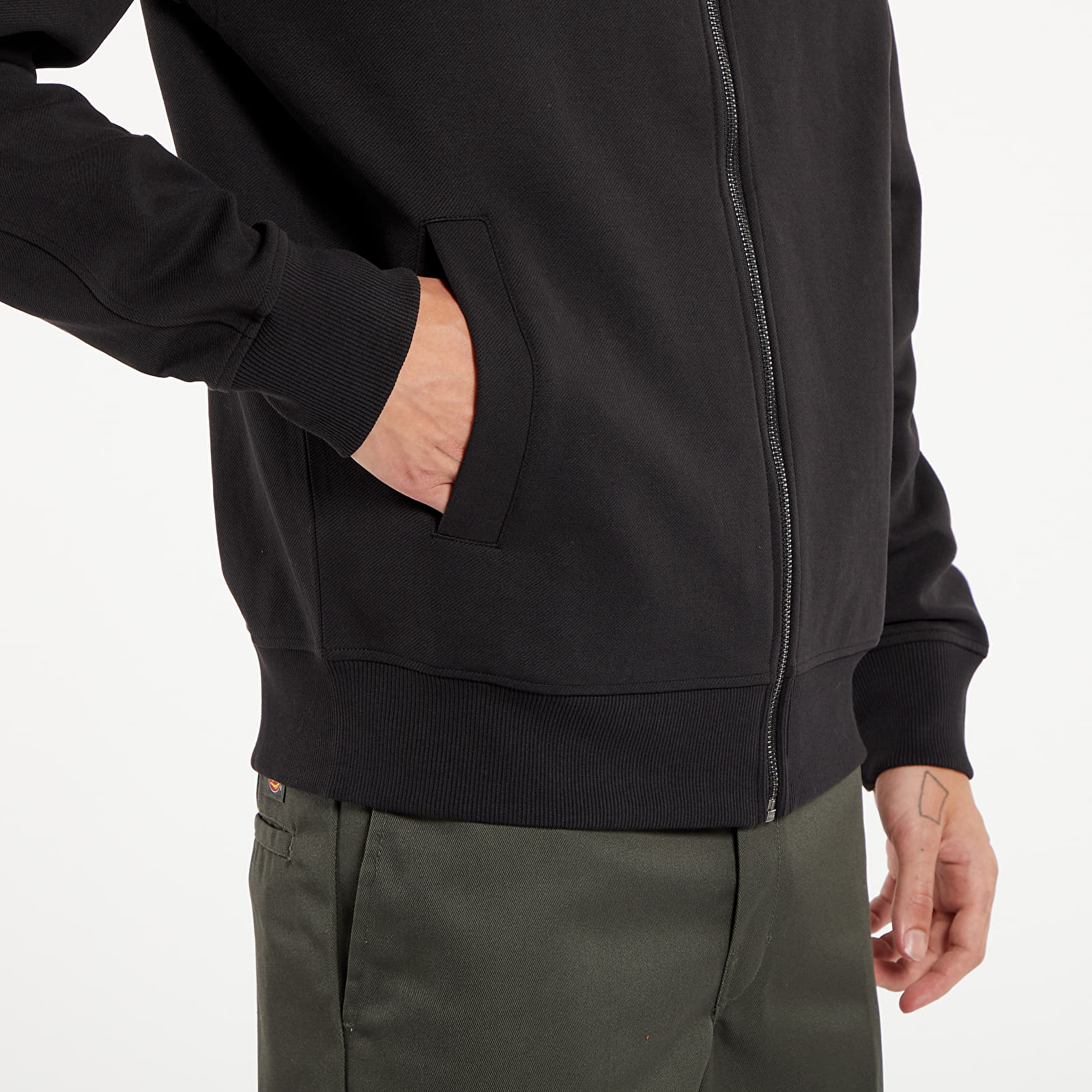 Mikiny Calvin Klein Jeans Textured Track Top Black